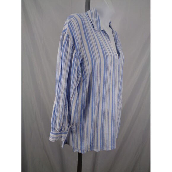 CAbi Linen Blend Pacific Popover Tunic Top Size XL Lagenlook Coastal - Picture 4 of 9